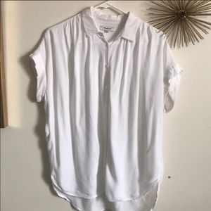 Madewell White Central Drapey Shirt (small)